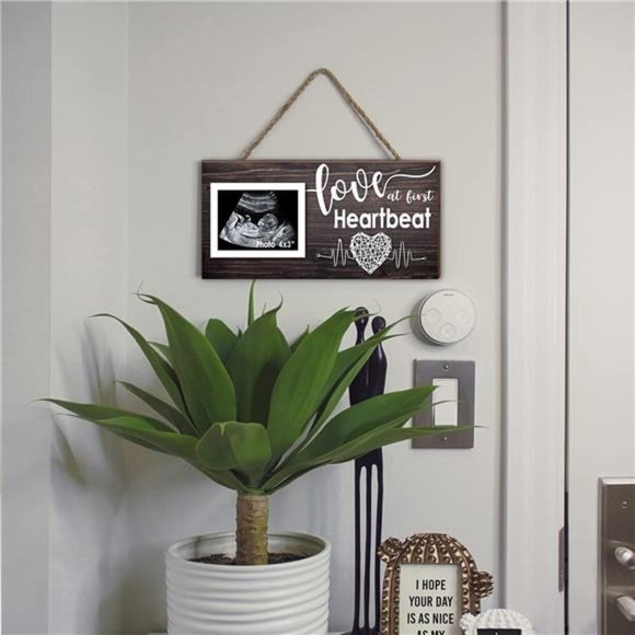 Ultrasound Picture Frame - Love at First Heartbeat Sonogram Photo Frame 4x3 " - Picture 4 of 7